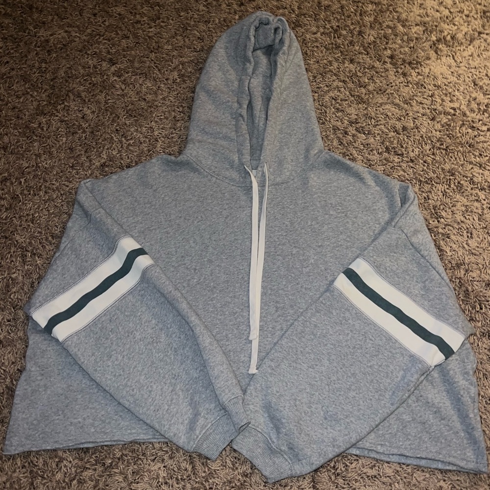 American Eagle Cropped Grey Sweatshirt